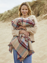 Load image into Gallery viewer, Large Checked Random Recycled Wool Blanket