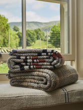 Load image into Gallery viewer, Large Checked Random Recycled Wool Blanket