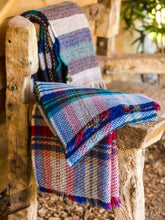 Load image into Gallery viewer, Large Checked Random Recycled Wool Blanket