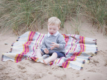 Load image into Gallery viewer, Small Checked Random Recycled Wool Blanket