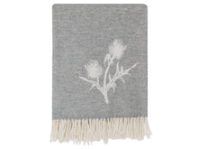 Load image into Gallery viewer, Thistle Merino Lambswool Throw - Grey