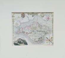 Load image into Gallery viewer, Isle of Wight Thomas Moule, Original Antique County Map c1840 with cream mount