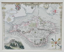 Load image into Gallery viewer, Isle of Wight Thomas Moule, Original Antique County Map c1840 with cream mount