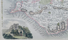 Load image into Gallery viewer, Isle of Wight Thomas Moule, Original Antique County Map c1840 with cream mount