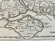 Load image into Gallery viewer, Antique Map of Isle of Wight and Hampshire, by Thomas Kitchin, 1786 - The Seaview Collection