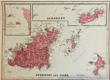 Load image into Gallery viewer, Large Antique Map of The Channel Islands - G.W. Bacon, 1884 - The Seaview Collection