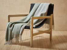 Load image into Gallery viewer, Dartmoor Reversible Pure New Wool Throw - Ice Green
