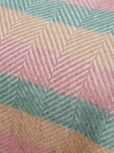 Load image into Gallery viewer, Stripe Pure New Wool Throw - Summer Breeze

