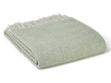 Load image into Gallery viewer, Dartmoor Reversible Pure New Wool Throw - Ice Green
