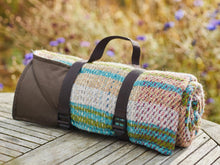 Load image into Gallery viewer, Waterproof Picnic Rug Roll - Random Check Recycled Wool
