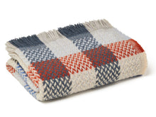 Load image into Gallery viewer, Random Check Celtic Weave Recycled Wool Throw
