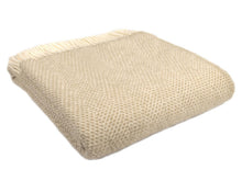 Load image into Gallery viewer, Honeycomb Pure New Wool Throw - Oatmeal
