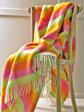 Load image into Gallery viewer, Stripe Pure New Wool Throw - Refresh
