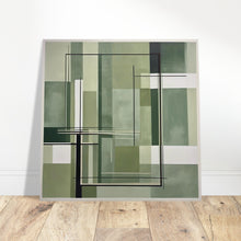 Load image into Gallery viewer, Sage Green Abstract Wall Art Print – Minimalist Geometric Poster, Modern Neutral Scandinavian Living Room Decor
