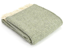 Load image into Gallery viewer, Illusion Pure New Wool Throw - Sage Green/Grey
