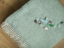 Load image into Gallery viewer, Illusion Pure New Wool Throw - Sage Green/Grey

