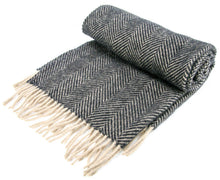 Load image into Gallery viewer, Herringbone Pure New Wool Throw - Vintage
