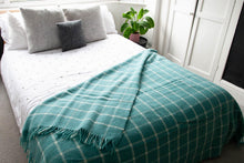 Load image into Gallery viewer, Windowpane Pure New Wool Throw - Spearmint
