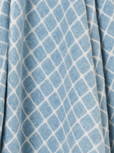 Load image into Gallery viewer, Athens Check Merino Lambswool Throw - Aqua
