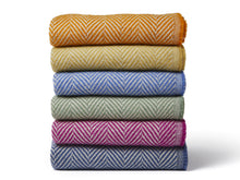 Load image into Gallery viewer, Chevron Recycled Wool Throw - Assorted Colours
