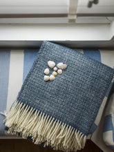 Load image into Gallery viewer, Illusion Pure New Wool Throw - Blue Slate
