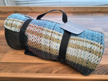 Load image into Gallery viewer, Waterproof Picnic Rug Roll - Random Check Recycled Wool
