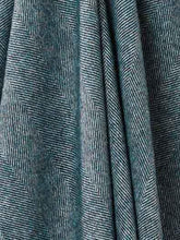 Load image into Gallery viewer, Herringbone Shetland Pure New Wool Throw - Teal
