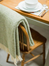 Load image into Gallery viewer, Illusion Pure New Wool Throw - Sage Green/Grey
