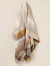 Load image into Gallery viewer, Woodale Pure New Wool Shetland Throw - Gold
