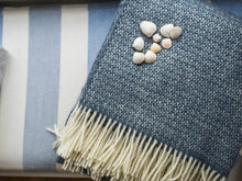 Load image into Gallery viewer, Illusion Pure New Wool Throw - Blue Slate
