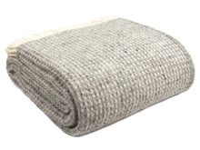 Load image into Gallery viewer, Waffle XL Pure New Wool Throw - Silver Grey
