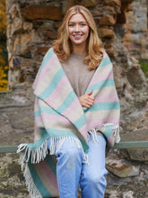 Load image into Gallery viewer, Stripe Pure New Wool Throw - Summer Breeze
