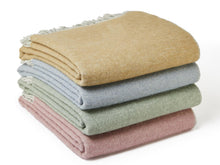 Load image into Gallery viewer, Dartmoor Reversible Pure New Wool Throw - Ice Green
