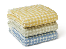 Load image into Gallery viewer, Jacquard Spot Pure New Wool Throw - Oil Yellow
