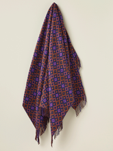 Load image into Gallery viewer, Dartmouth Shetland Pure New Wool Throw - Rust/Purple
