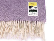 Load image into Gallery viewer, Herringbone Pure New Wool Blanket - Heather
