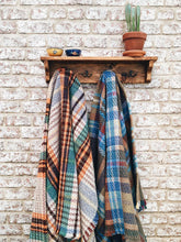 Load image into Gallery viewer, Large Checked Random Recycled Wool Blanket
