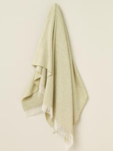 Load image into Gallery viewer, Herringbone Merino Lambswool Throw - Sage

