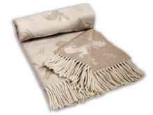 Load image into Gallery viewer, Hare Merino Lambswool Throw - Fawn
