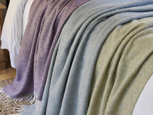 Load image into Gallery viewer, XL Herringbone Shetland Pure New Wool Throws
