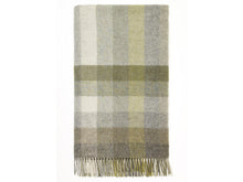 Load image into Gallery viewer, Woodale Pure New Wool Shetland Throw - Olive
