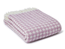 Load image into Gallery viewer, Jacquard Spot Pure New Wool Throw - Mulberry
