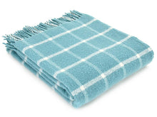 Load image into Gallery viewer, Windowpane Pure New Wool Throw - Spearmint
