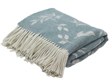 Load image into Gallery viewer, Leaf Merino Lambswool Throw - Topaz
