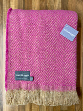 Load image into Gallery viewer, Chevron Recycled Wool Throw - Assorted Colours
