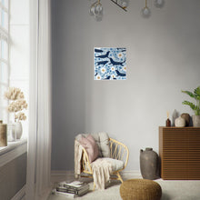 Load image into Gallery viewer, Whimsical Seal and Daisy Framed Wall Art – Coastal Nature Print, Ready to Hang
