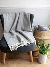 Load image into Gallery viewer, Illusion Pure New Wool Throw - Grey
