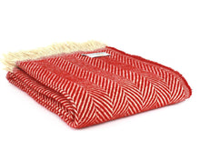 Load image into Gallery viewer, Chevron Recycled Wool Throw - Assorted Colours
