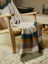 Load image into Gallery viewer, Alaska Stripe Pure New Wool Throw - Earth
