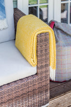 Load image into Gallery viewer, Honeycomb Pure New Wool Throw - Golden Yellow
